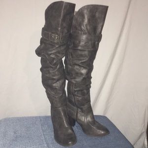 Grey over the knee boot!!